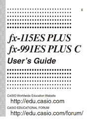 casio fx 115 user manual